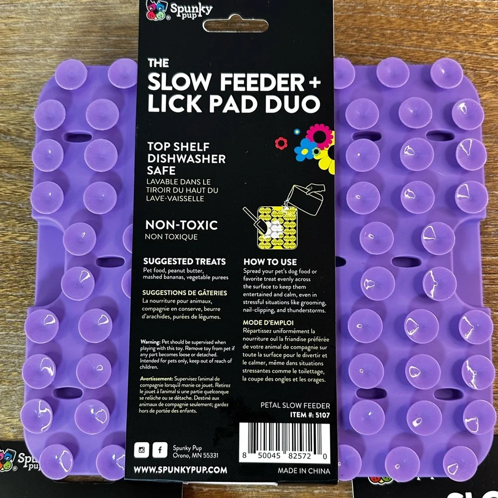 Set of 3 Spunky Pup Slow Feeder and Lick Pad Duo Dogs & Cats
